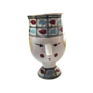 Vtg Bjorn Wiinblad Fitz & Floyd Face Design Mug Denmark MCM Tea Cup Collectible